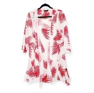 Christine Phillipe Woven Tunic Floral Lightweight Blouse Top